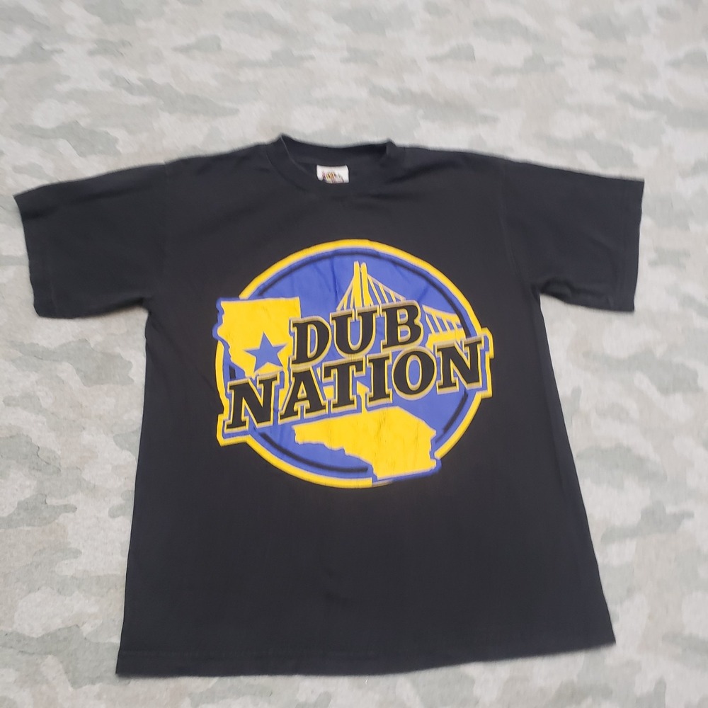 Dub Nation Shirt Youth Small‎ Black Short Sleeve NBA Basketball